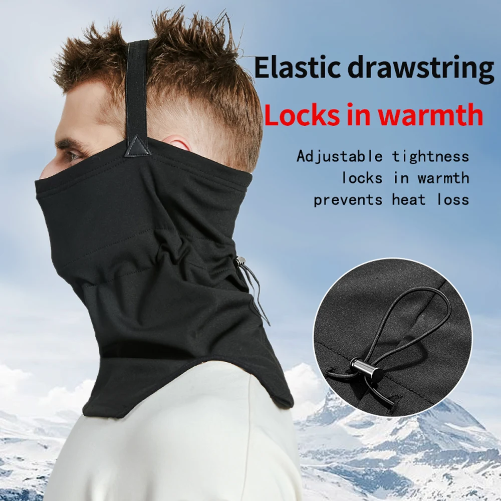 Winter ski mask warm mask men and women cycling ski head cover windproof face protection neck scarf plus velvet high elastic