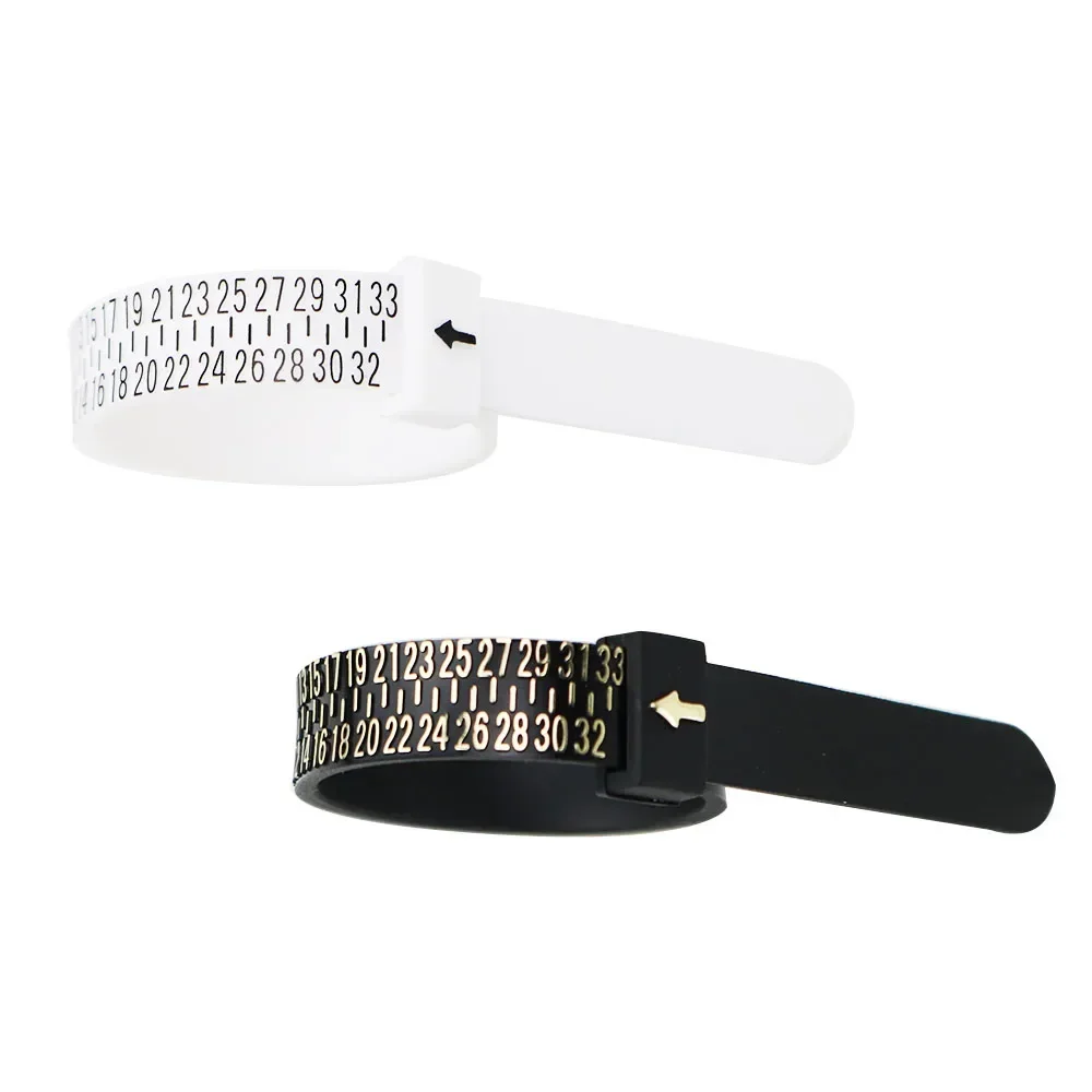 Ring Sizer Plastic UK US EU JP HK Size Finger Gauge Belt Measurement Tool Jewelry Accessories