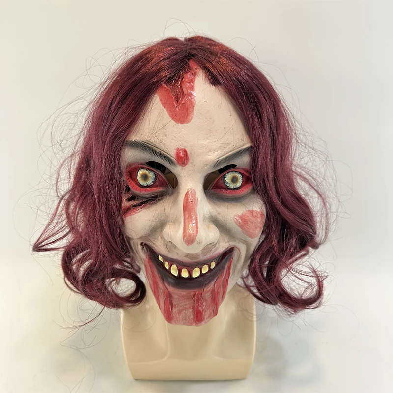 

22cm X 22cm X 26cm New Evil Dead Rise Horror Movies TV Dramas Latex Mask Cosplay Costumes Accessories Props for Halloween Party