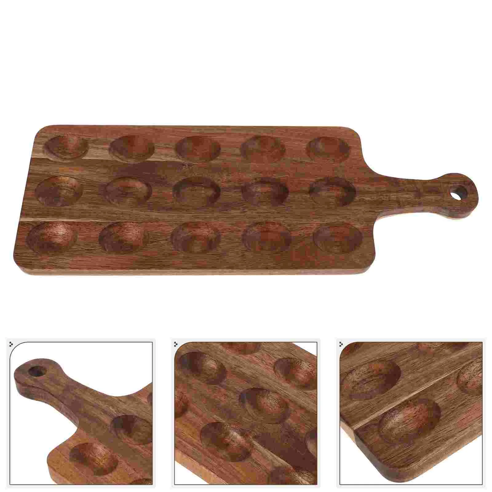Wooden Deviled Egg Platter Egg Organizer Tray Holder Wood Cheese Serving Board Kitchen Easter Egg Plate For Home Displaying Chee 4