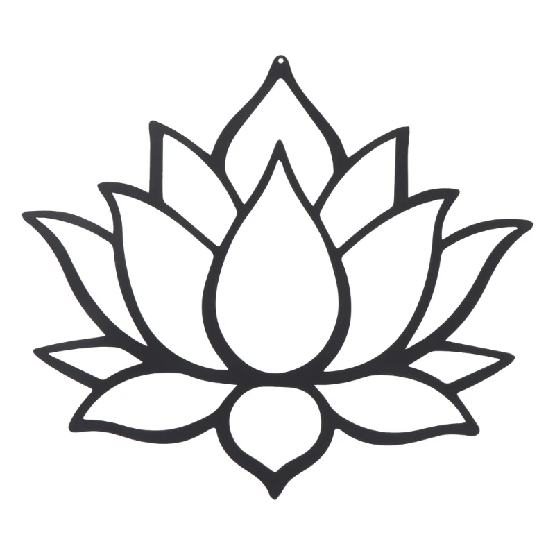 

Металлическая настенная живопись с цветком лотоса, настенная вывеска, декор, украшения для дома для гостиной, кабинета, спальни,