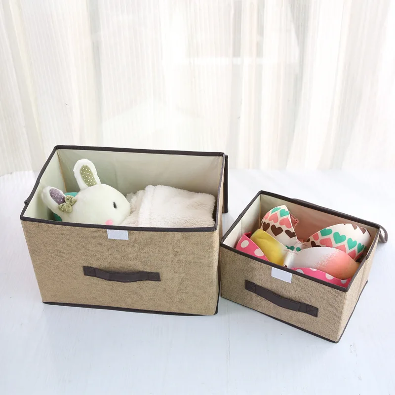 Fold Non Woven Fabric Storage Box Gray Home Supplies Clothing Underwear Sock And Kid Toy Storage Organizer Cosmetics 6