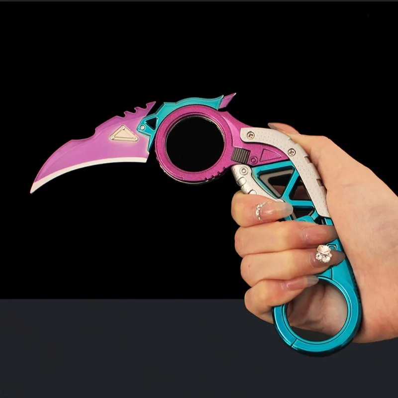 APEX Game Peripheral 18cm Weapon Fluorescent Claw Folding Knife Model Alloy Family Heirloom Collection Decora Ornament Toys Gift cosplay prop game knife cosplay claws