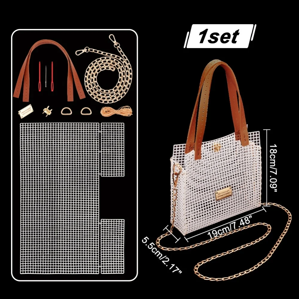 CHGCRAFT 1Set DIY Knitting Crochet Bags Kit Handmade Bags Knitting Kits