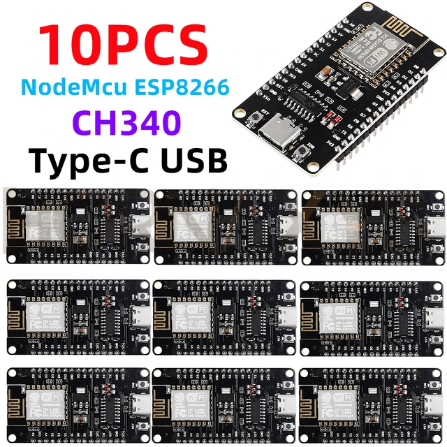 1-10 шт./ESP8266 NodeMCU LUA CH340 ESP-12E Wi-Fi Интернет-плата разработки 4M Flash последовательный беспроводной модуль для Arduino Type-c USB 4