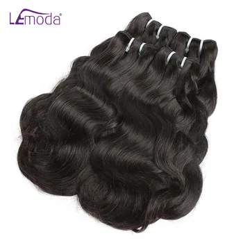 Lemoda Body Wave 15A Bundles Human Hair 30 32 Inches Unprocessed Raw Human Hair Extensions 1/2/3/4 Pcs Natural Black Virgin Hair 1