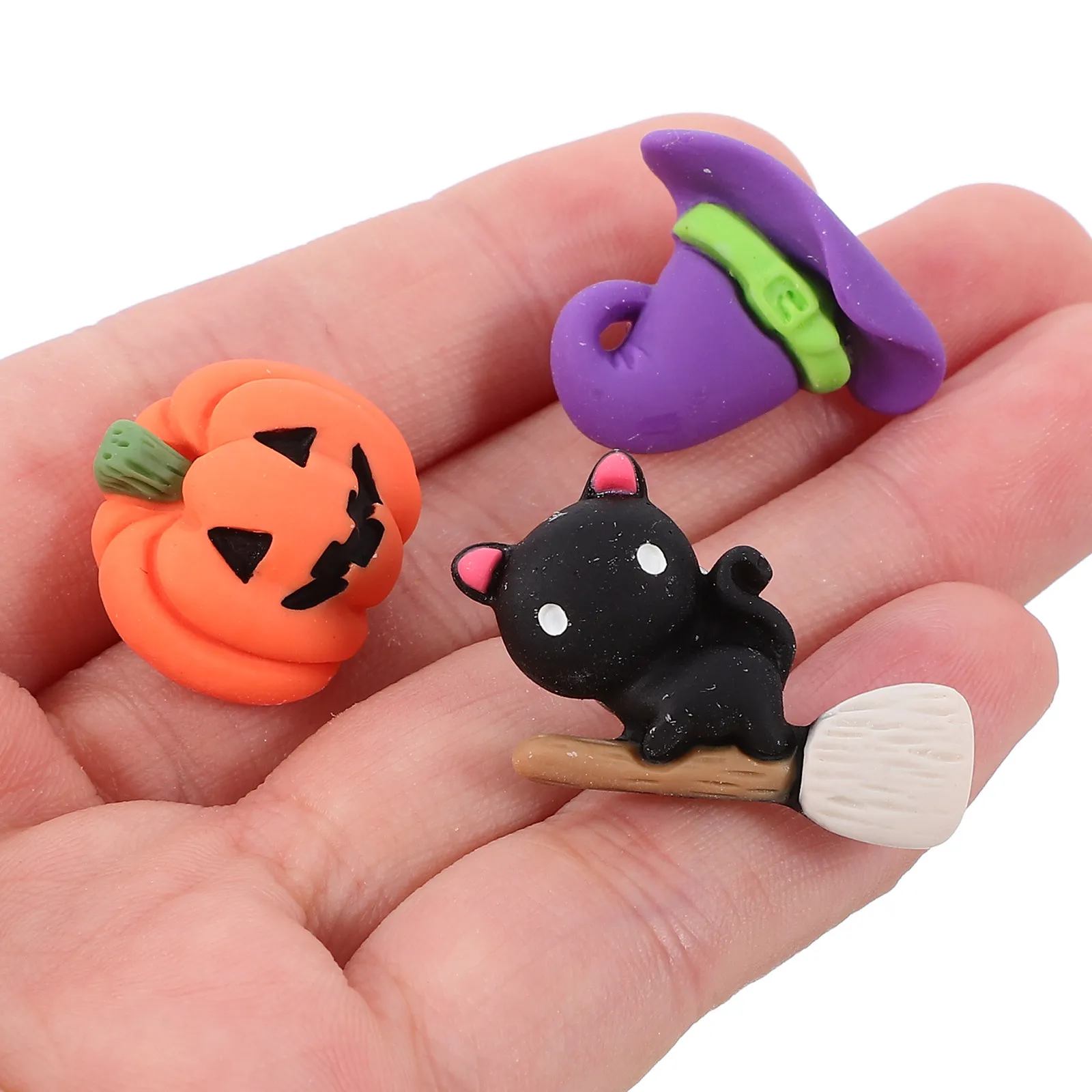 32Pcs 할로윈 호박 검은 고양이 푸시 핀 장식 코르크 보드 압정 창의적 무서운 사무실 파티 용품