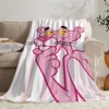 Interior for Home Pink Panther Knitted Plaid Personalized Blanket for Sofa Decoration Thin Wadding Blanket Bed Luxury Bedding 2