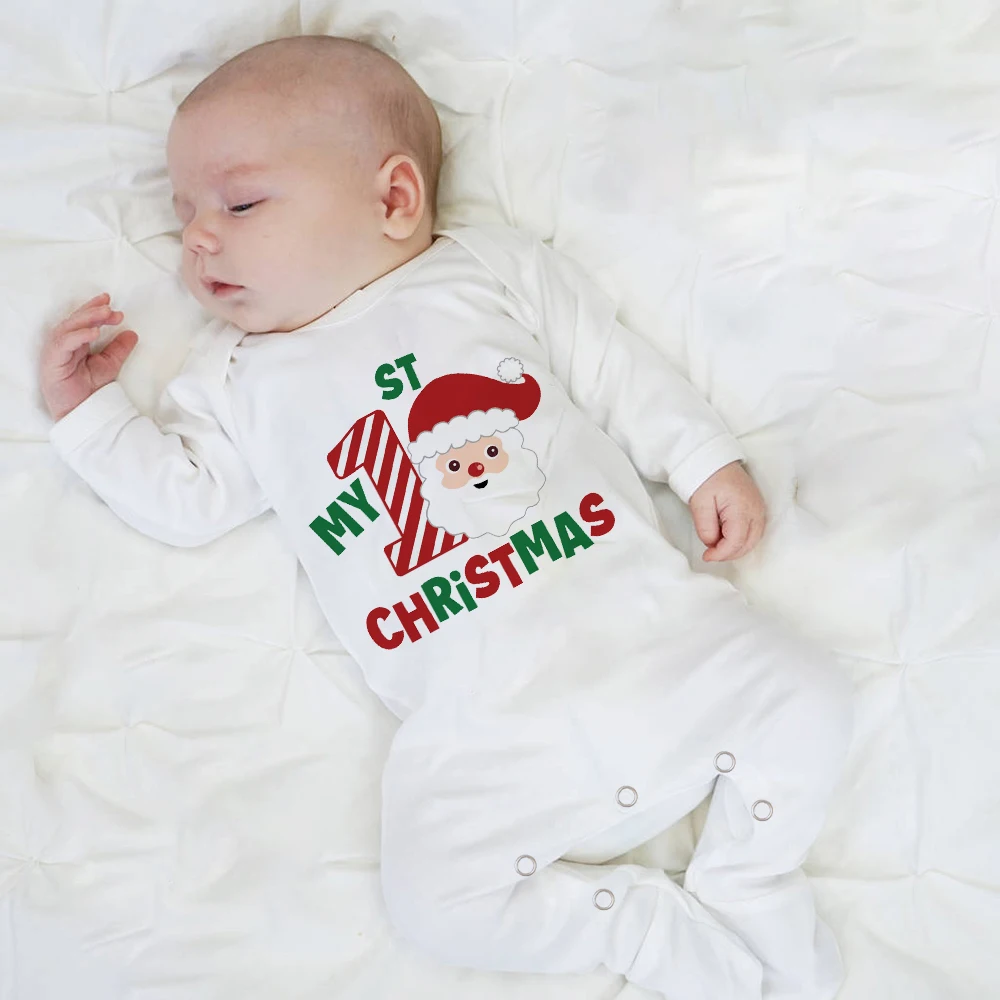 FirstChristmasBabygrowSleepsuitXmasInfantSleepsuitBoysGirls