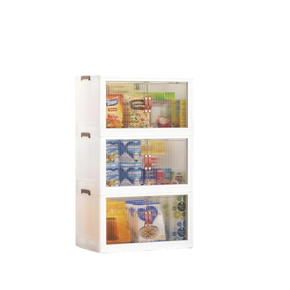 

Folding Storage Bins Closet Organizers 3 Pack 11.5 Gal with Lid