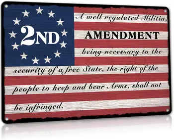 2nd Amendment Metal Tin Sign 1