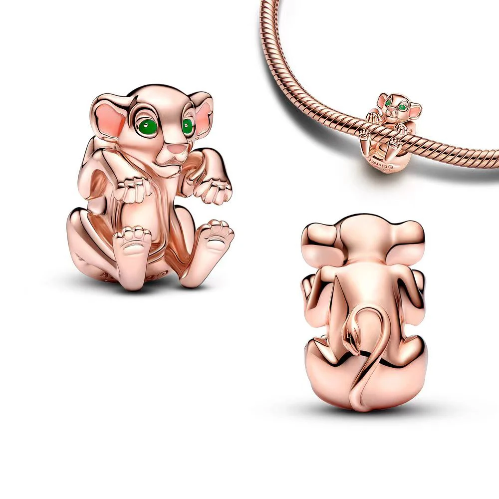 S925 Silver Miniso Disney The Lion King Simba Beads Charms Fit Original Pendant Bracelet Women DIY Jewellry Accessories Making 2