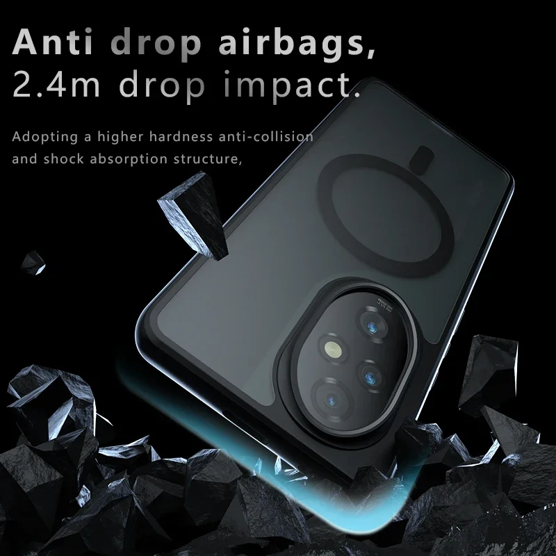 Magsafe Shockproof Acrylic Magnetic Hard Bumper Matte Phone Case