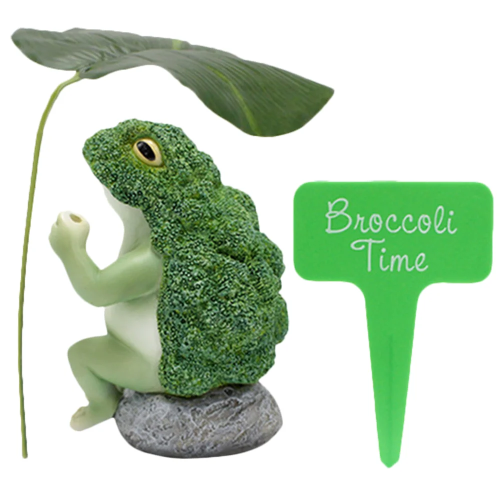 

1 Set of Frog Statue Desktop Decor Resin Frog Garden Decorative Frog Ornament