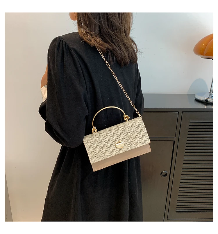Fashion Pu Hasp Ladies Top-Handle Bags Braid Design 2024 New Brand Shoulder Bags for Women Free Shipping Bolsas Femininas