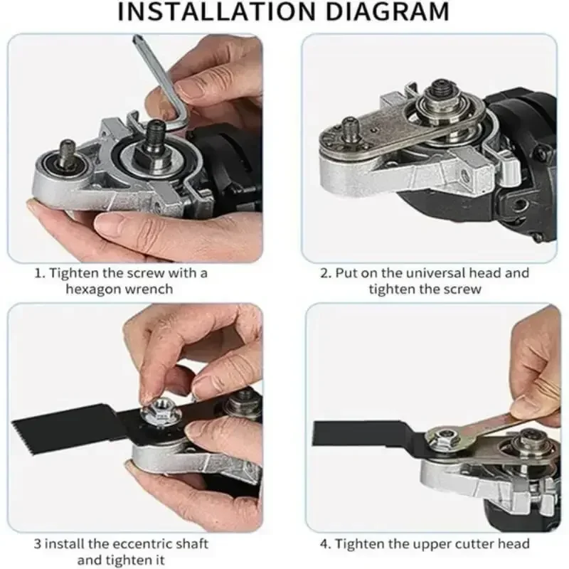 Electric Multi Tool Angle Grinder Converter Set Universal Head Adapter Carbon Steel To Multi-Tool