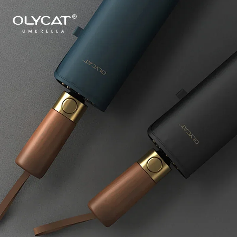 OLYCAT Umbrella Fully Automatic Folding wind resistant umbrella,automatic umbrella,folding umbrella,automatic sun umbrella for Rain Windproof Strong Big Golf 10 Ribs
