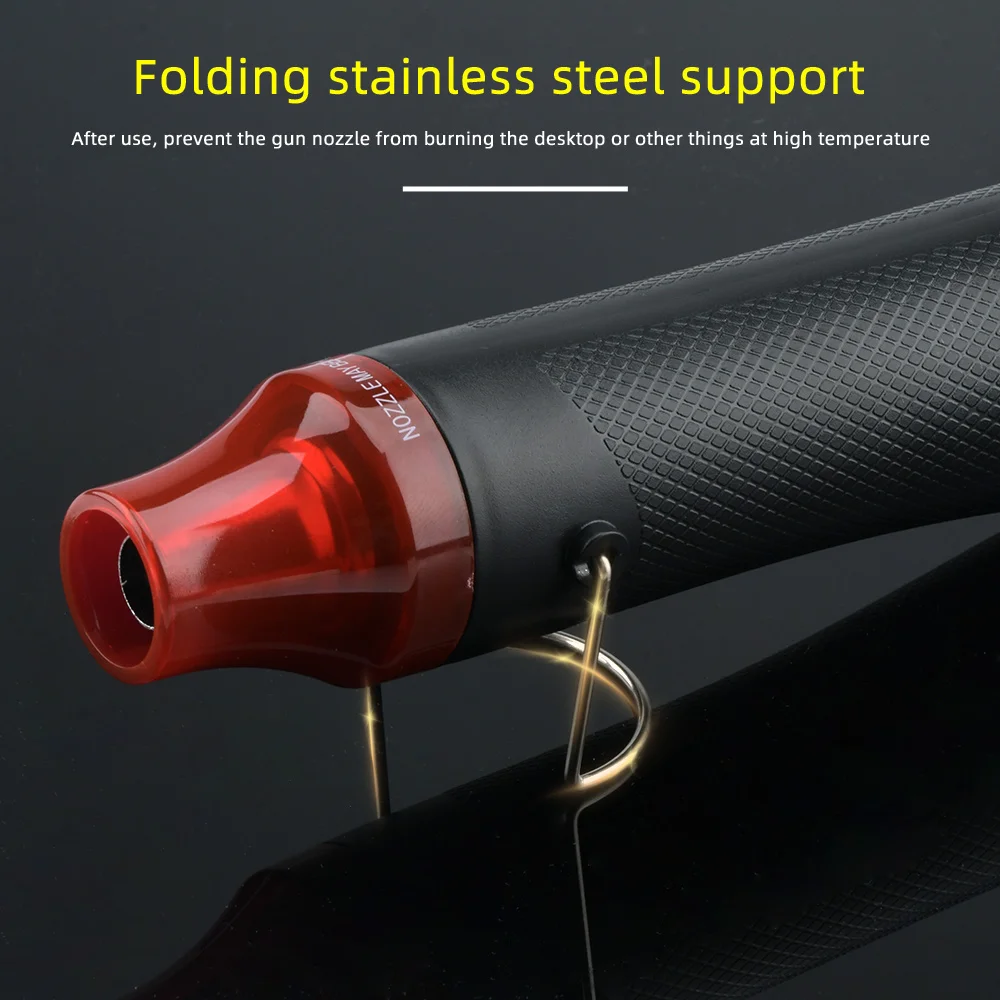 AC110V 220V Mini Heat Gun 300W High Power Soft Ceramic Quick Heat Heaters for Heat Shrink Tubing Heat Shrink Film EU / US Plug 3