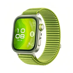 Nylon Sport Watch Strap - Adjustable, Breathable, and Comfortable Replacement Band for Huawei Fit4 (Green)