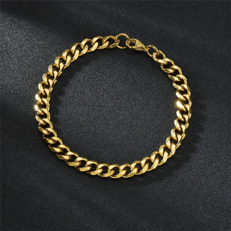 LETAPI Stainless Steel Curb Cuban Chain