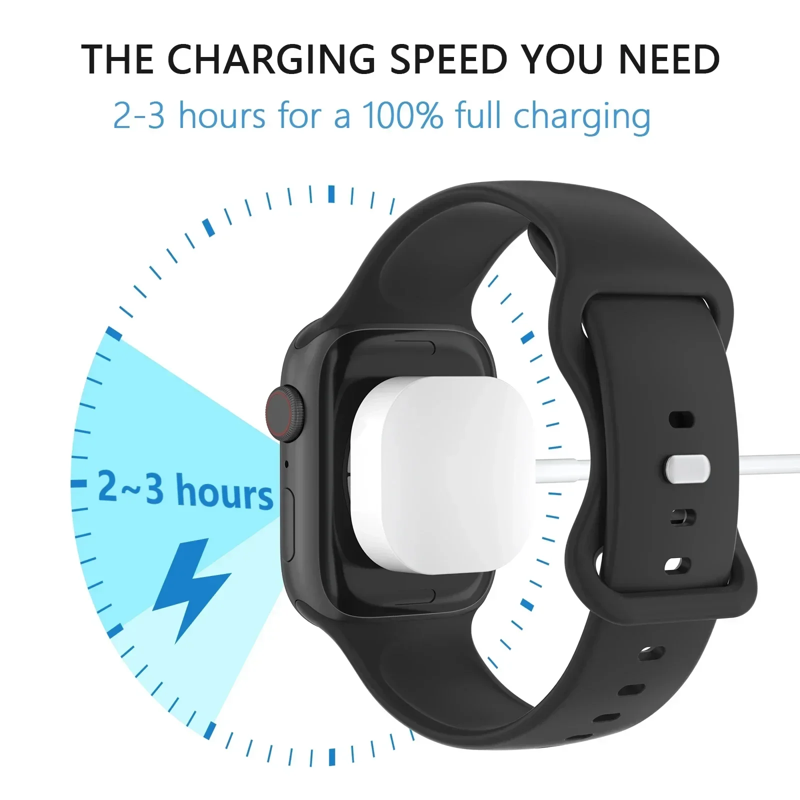 애플 워치용 휴대용 무선 충전 케이블, 마그네틱 충전기, iWatch 시리즈 울트라, 8, 7, 6, SE, SE2, 5, 4, 3, 2/1 용