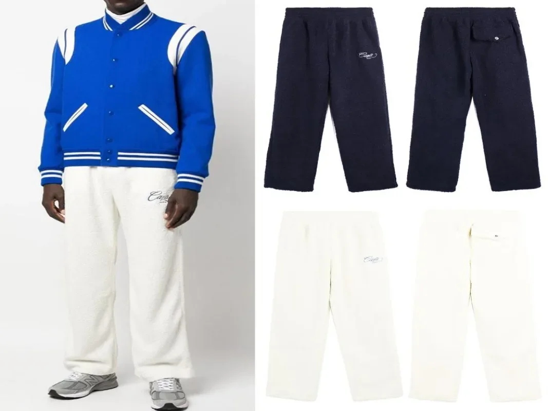 

Straight Tube Cashmere Casablanca Pants Men Women Heavy Fabric Casablanca Trousers Fashion Haikyuu