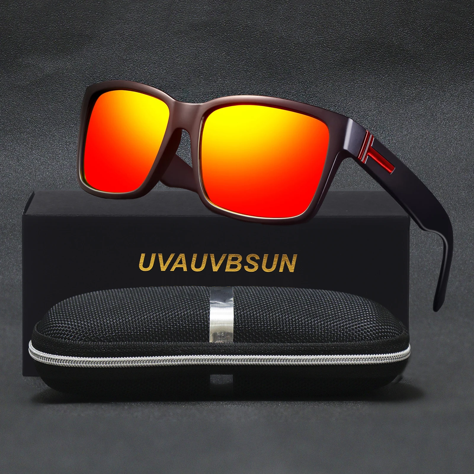 

New Fashion Classic Color Contrast Polarized Sunglasses Luxury Brand Design Square Sun Glasses Oculos De Sol Masculino