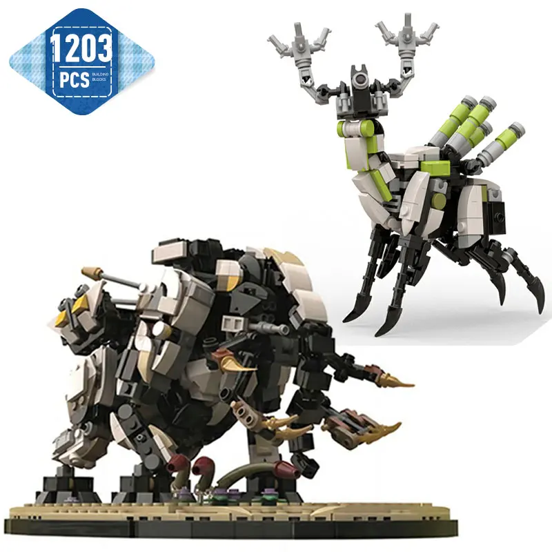 Moc Horizon Zero Dawned Trematusk Con Supporto Herbivore Building Blocks Gioco Action Figures Meccanico Monster Bricks Toys Gift