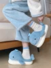 Ins Parent-child Cartoon Whale Plush Slippers For Men And Women In Winter Home Slipper Cute Indoor Anti-skid Warm Kids Slipper 2
