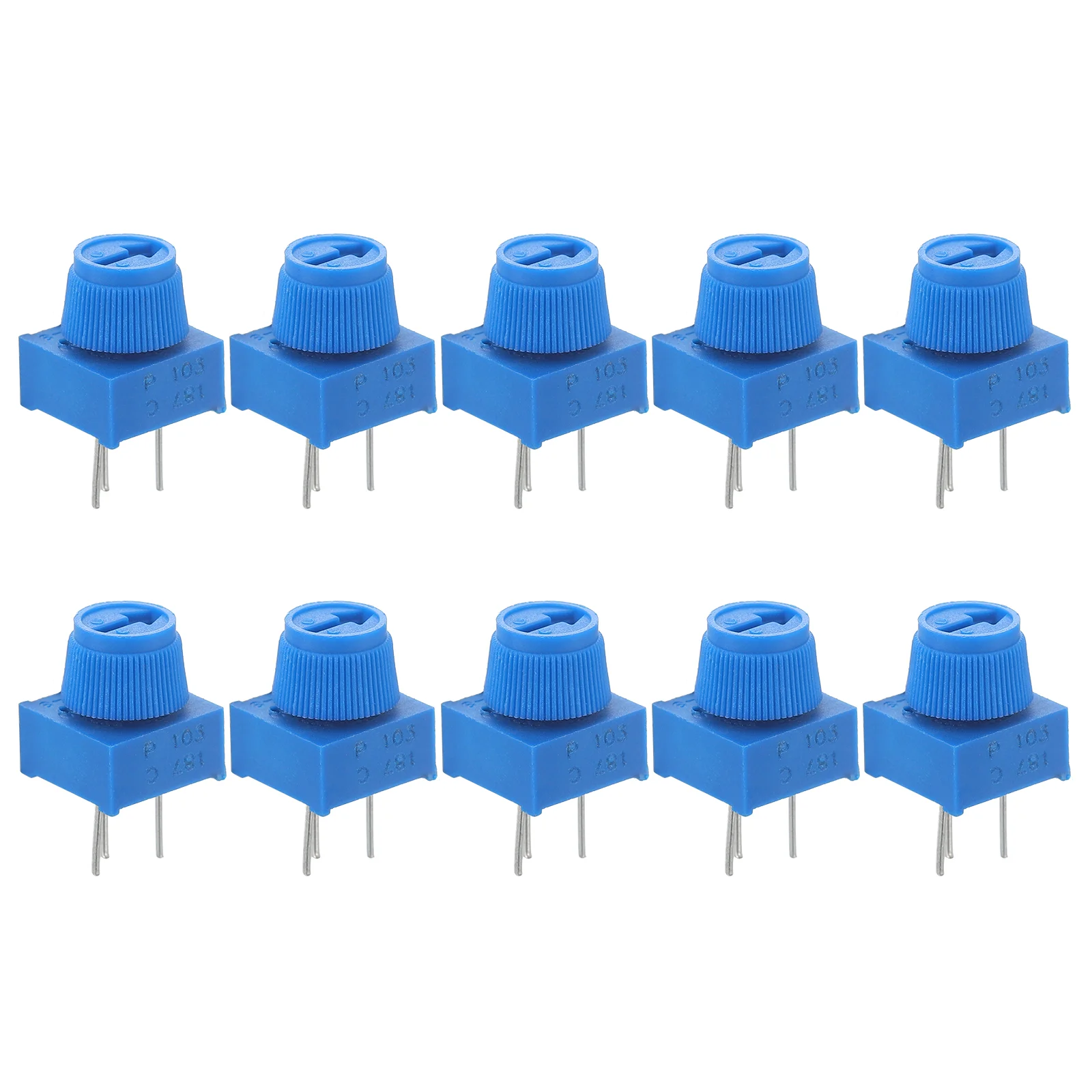 

10 Pcs Potentiometer Decor Through Hole Trimmer Clippers Potentiometers Breadboard Resistor Plastic Metal Resistors