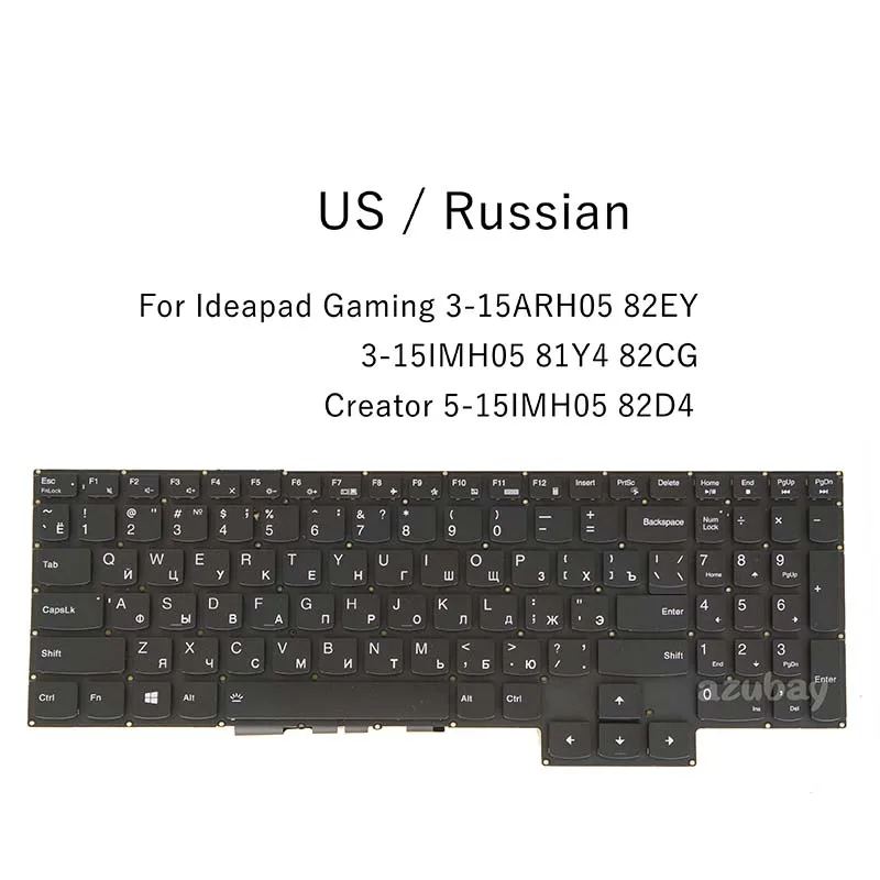 

Клавиатура с подсветкой для ноутбука Lenovo Ideapad Gaming 3-15ARH05 82EY 3-15IMH05 81Y4 82CG Creator 5-15IMH05 82D4 PR5CYB US Русский RU