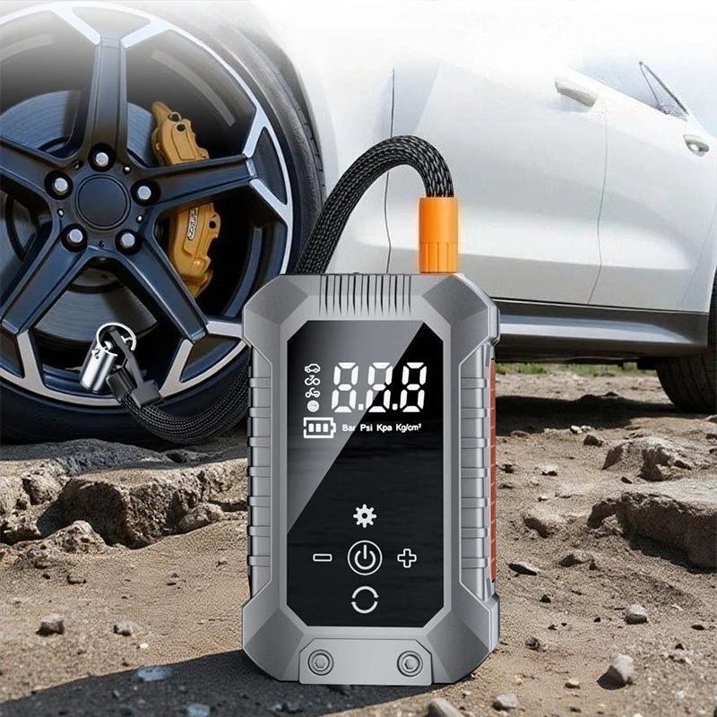 Car Mounted Inflation Pump Portable Electric Wireless Belt For Cars Tire Pressure Measuring Pump For Balls