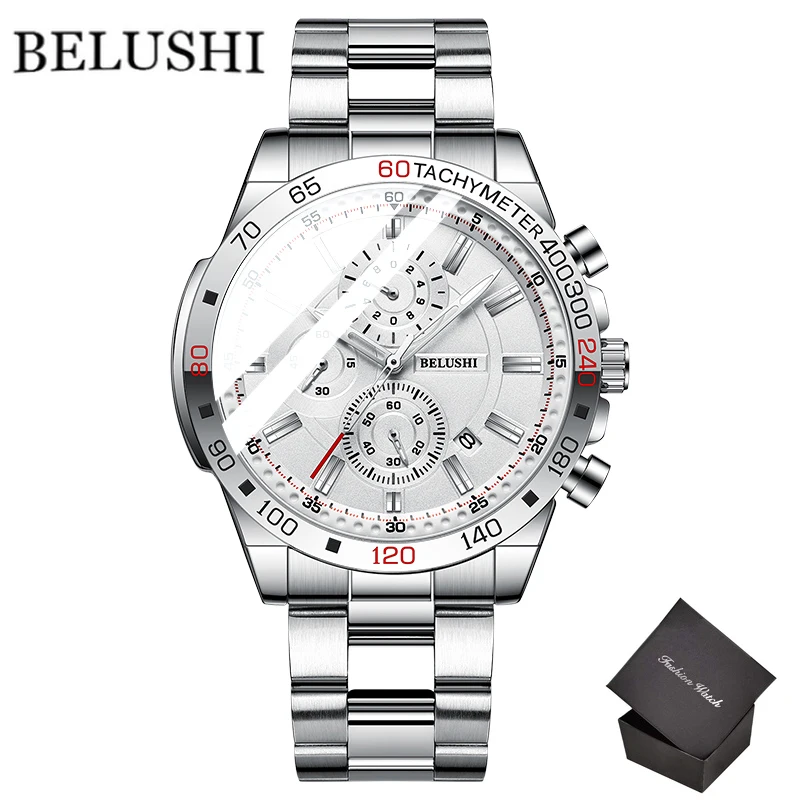 2022 Top Luxury Brand Watches For Men Sport Waterproof Quartz Men Watches Business Chronograph Stainless Steel Relogio Masculino 