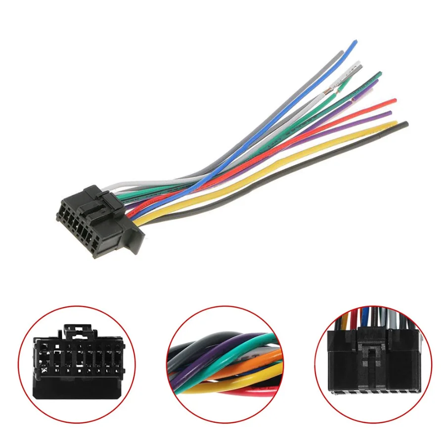 

Car Stereo CD Player Plug 16 Pin Connector Stereo Radio Receiver Replacement Wire Harness Cable Modified Parts For Pioneer 2350