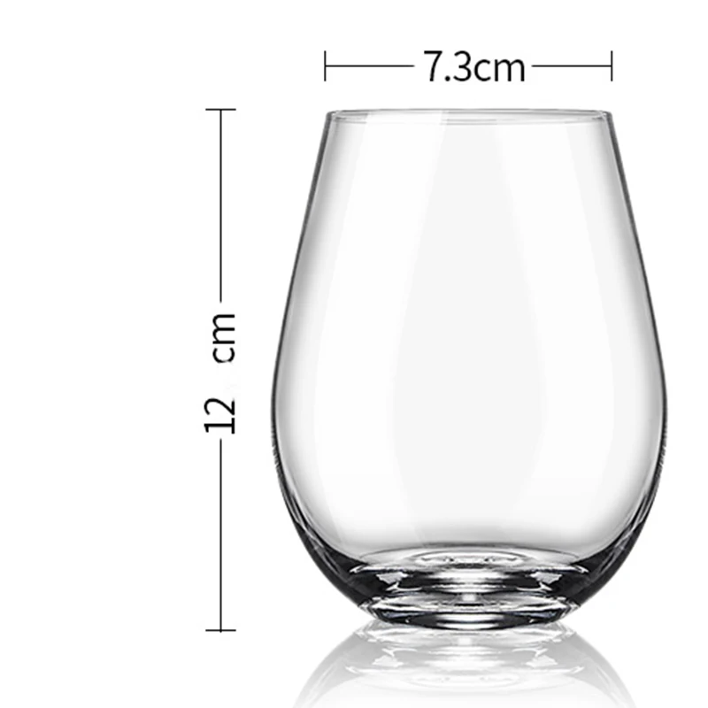 375ml European Juice Tea Glass Round Wine Glass Brandy Mug Whiskey Cocktail Vodka Drinking Glasses Drinkware Household Kitchen