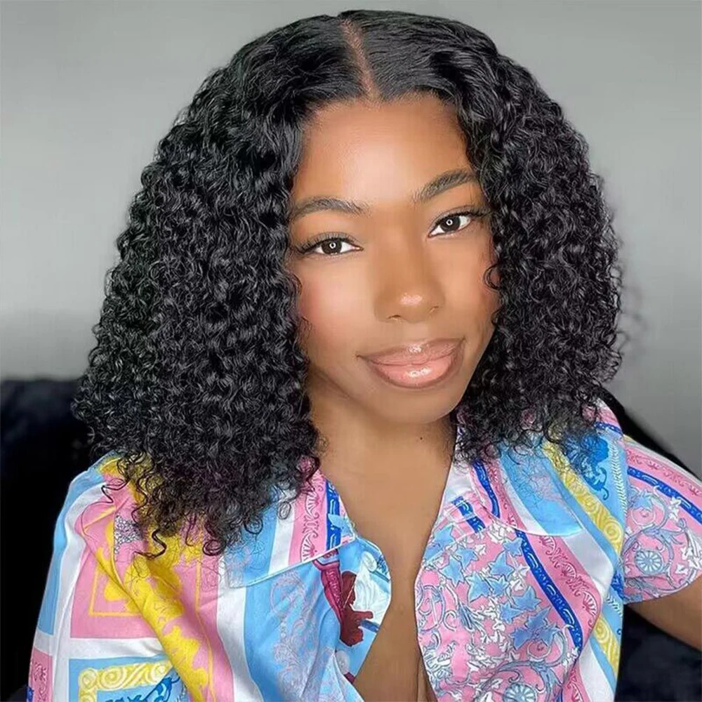 

13X6 Lace Frontal Wig For Women Short Curly Bob Lace Front Wig Human Hair 100% Closure Wig Glueless Wig Human Hair Ready To Wear
