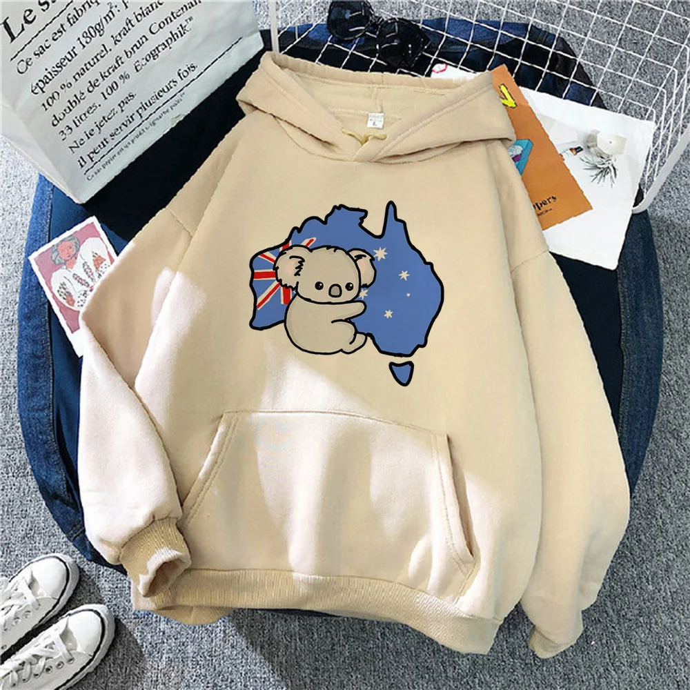 Australia Koala Felpe Con Cappuccio Donna Graphic Gothic Kawaii Anni '90 Maglione Maglione Invernale Femminile
