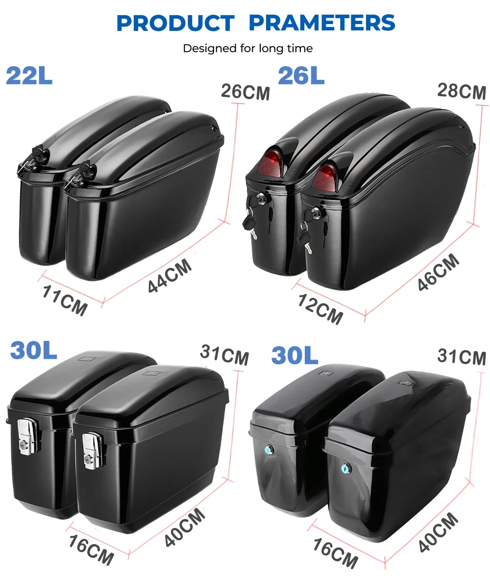 Luggage Hard Plastic Saddlebags Motorcycle Luggage Side Boxs For