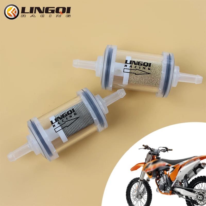 LINGQI RACING 오토바이 6mm 인라인 가스 가솔린 연료 필터 호스 라인 가솔린 오일 파이프 먼지 핏 자전거 ATV 스쿠터 M6 필터