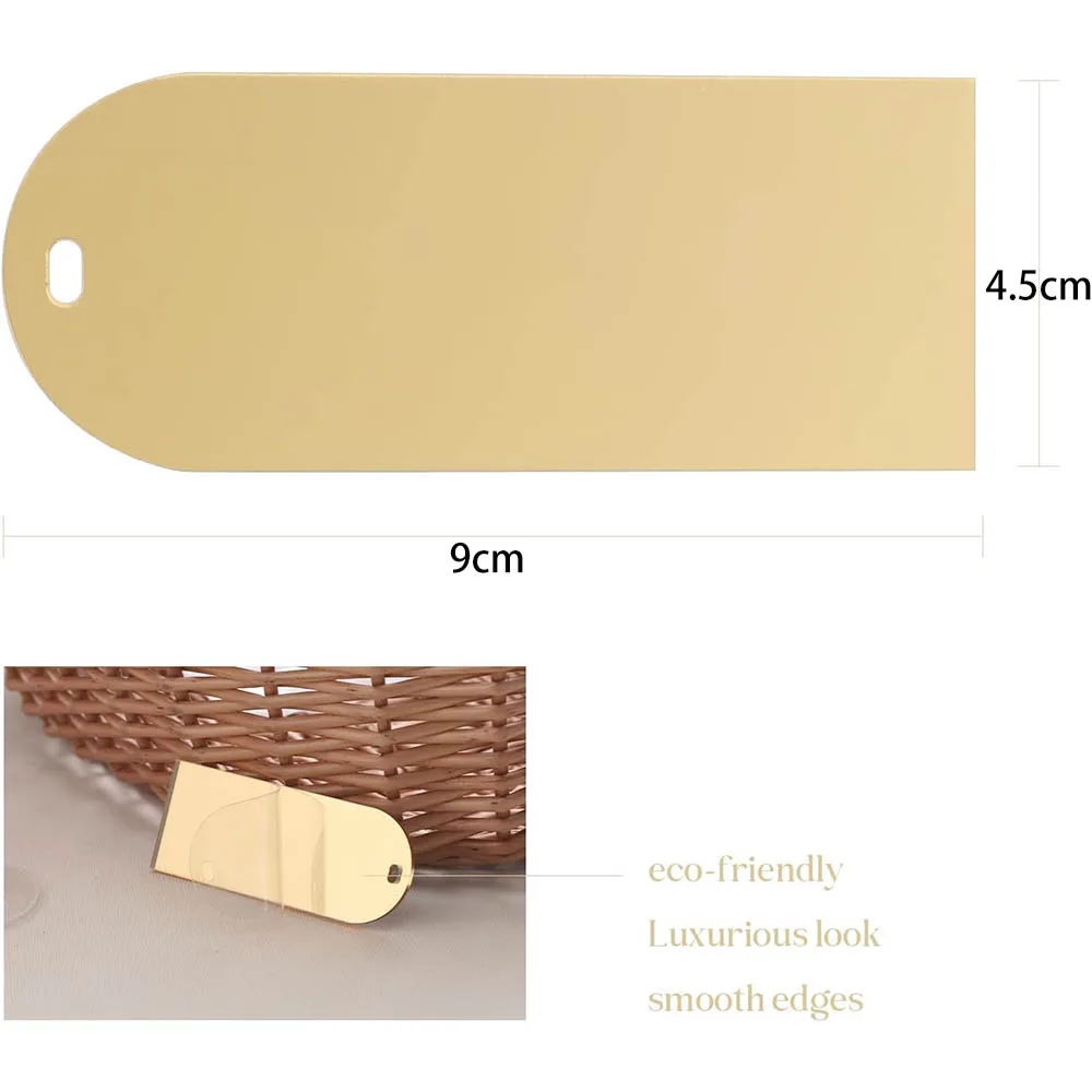 Gold Acrylic Place Cards,DIY Blank Hanging Tags,Perfect for Wedding Table Decor,Birthday,Centerpiece,Party,Anniversary,Event