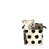 Laundry Basket Cotton and Linen Dirty Clothes Laundry Foldable Basket Storage for Children Toy Household Sundries Storage 6