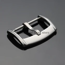 Premium Tri - Tone Stainless Steel Watch Buckle - Silver, Black, Gold - 20mm (Silver)