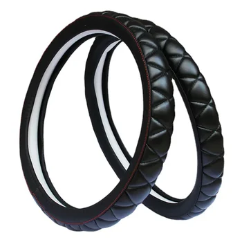 37-38CM Coprivolante per auto Corona di cristallo Coprivolante Accessori interni per auto Pelle PU Car-styling universale