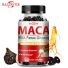 Maca Root + Ginseng Extract Supplement - Performance, Muscle Building, Energy, 120 Vegetarian Capsules