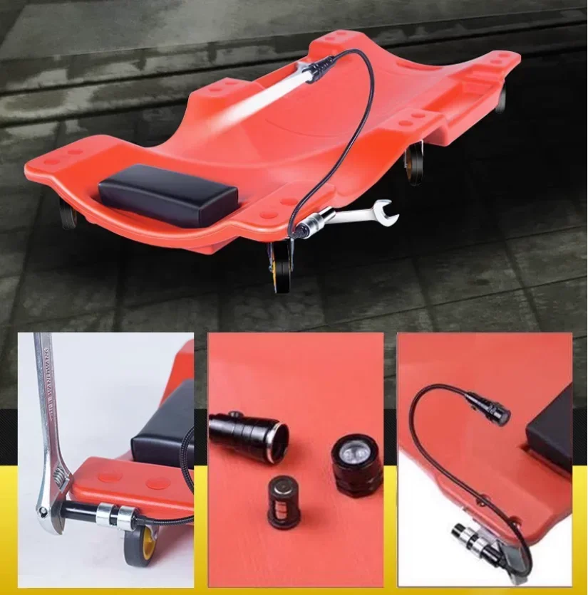 36 Inch Car Repair Lying Board With LED Light Skateboard Spare Parts Repair Board Vehicle Service Maintenance Tool