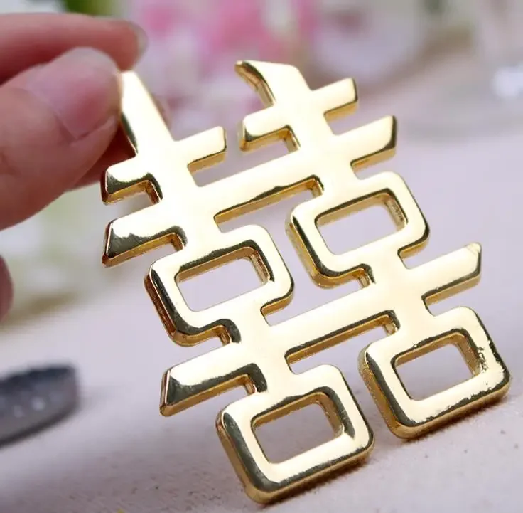 

10X Chinese Asian themed double happiness bottle opener Wedding Party Favors Wedding giveaways