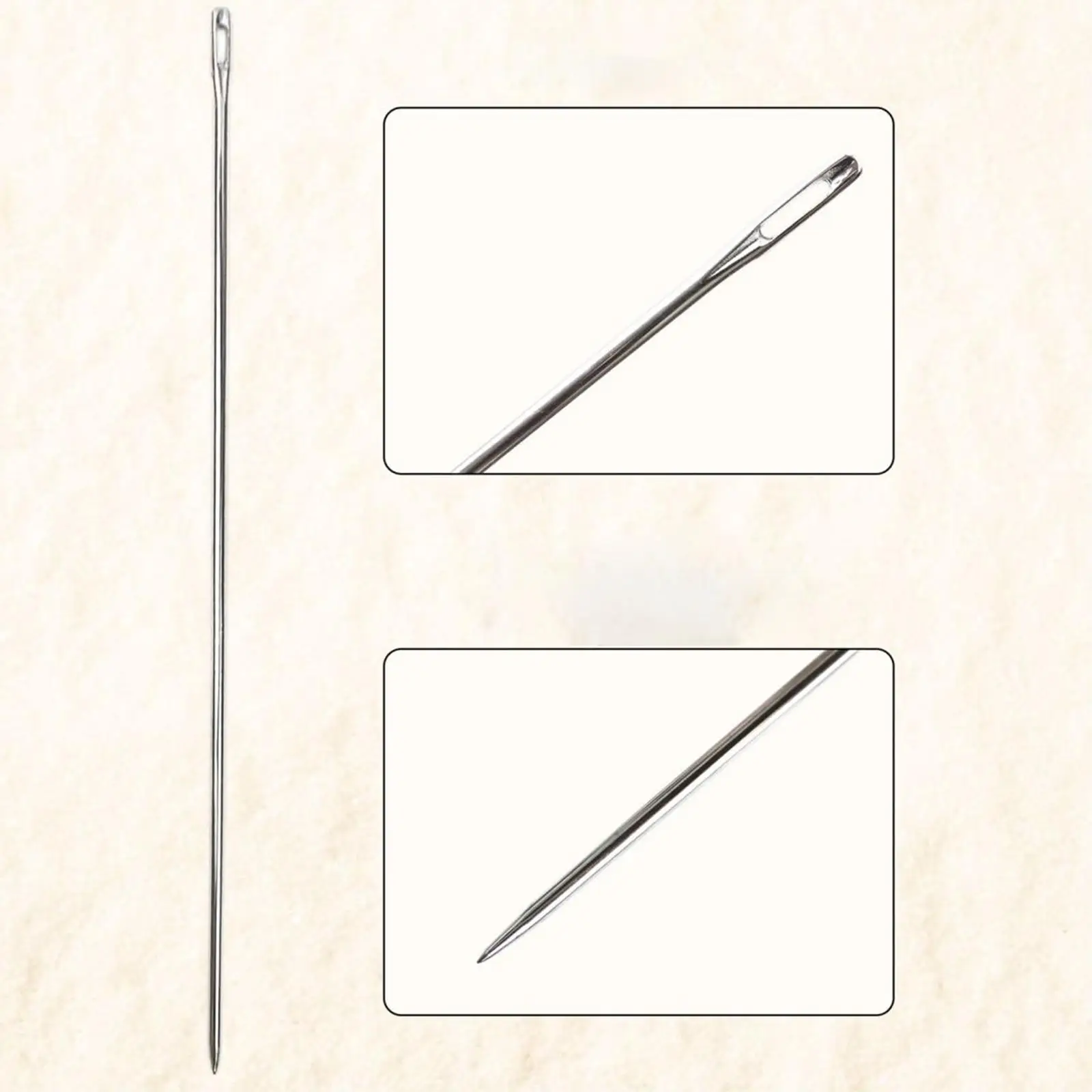 공예용 큰 눈 끈 구슬 바늘, 30cm 스레드, 6 개