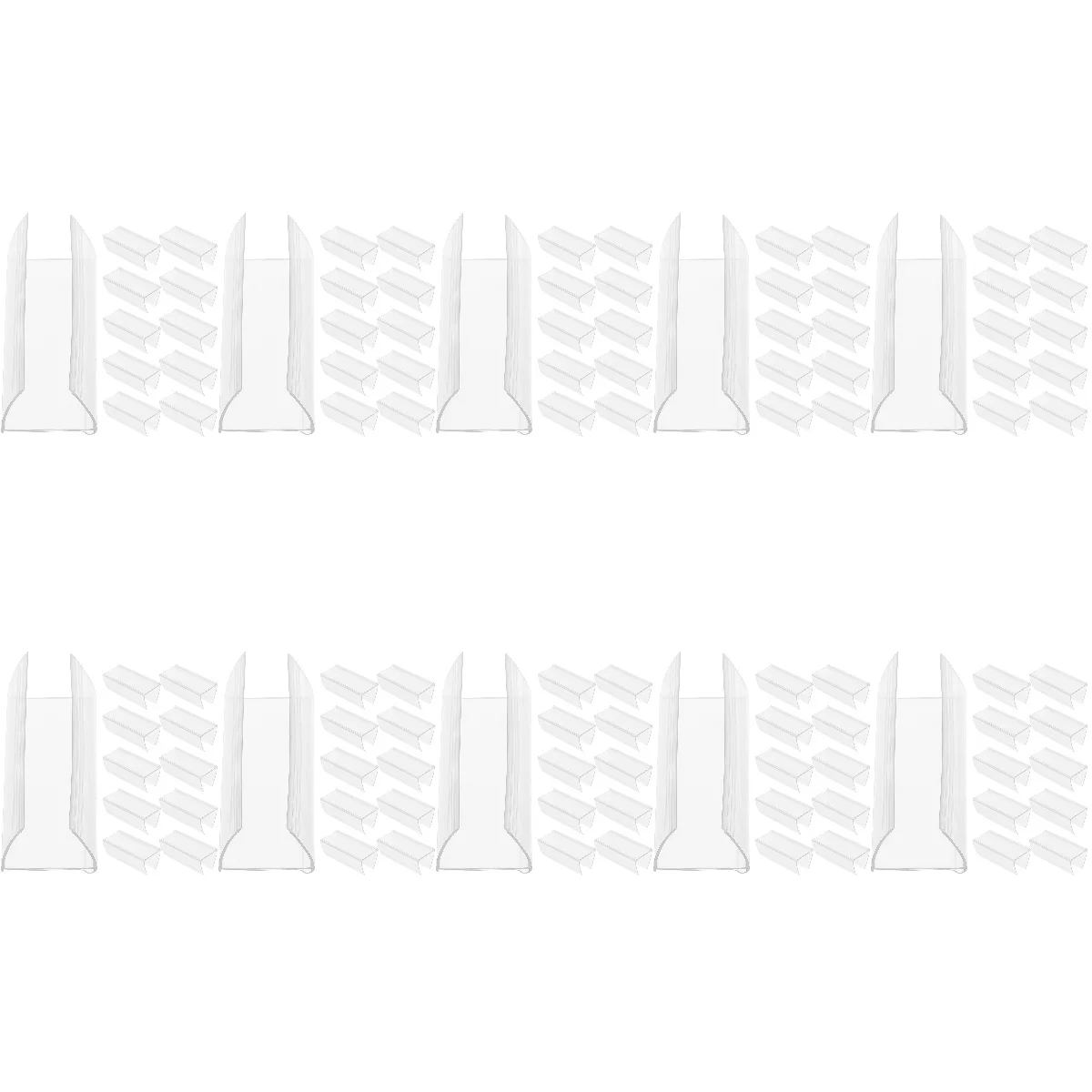

300 Pcs Shelf Label Holder Sign Stands Display Merchandise Pet Price Tag Emblems