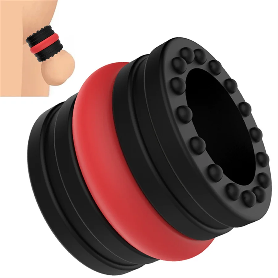Sex Toys Tools Male Scrotum Lock Ring Removable Erection Delay Time Ejaculation Penis Rings Enlargement Cock Ball Stretcher silicone penis ring penis ring silicone penis rings