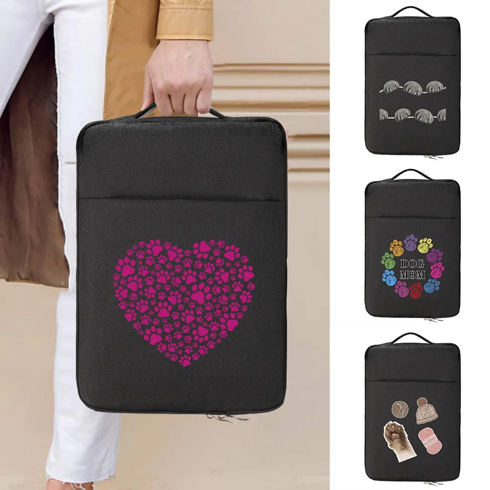 

Laptop Bag for Macbook Air 13 Dell Huawei Acer Waterproof Zipper for 11 12 13 14 15 Inch Footprints Pattern Laptop Handbag Case